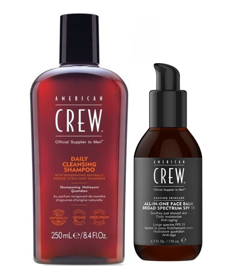 Shampoo Daily Cleansing + Bálsamo Post Afeitado American Crew